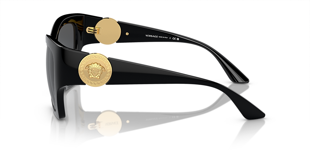 Versace 55 Sunglasses For Womnen In Black