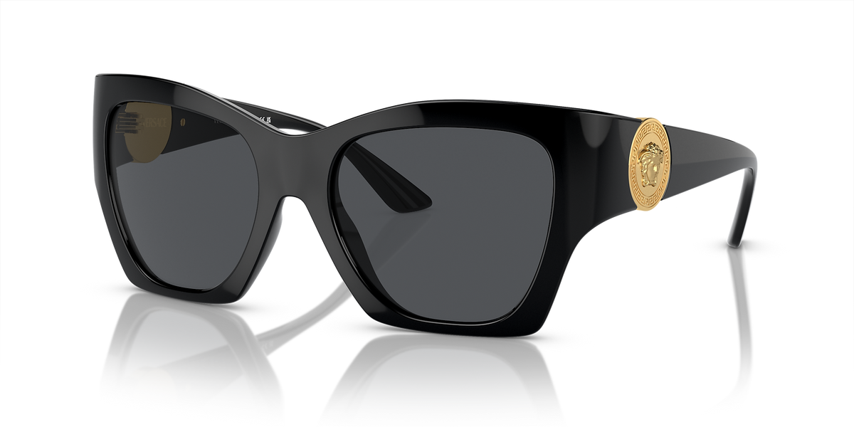 Versace 55 Sunglasses For Womnen In Black