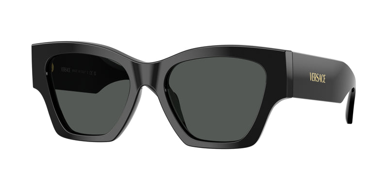 Versace Womens Cat-Eye Square Sunglasses In Black