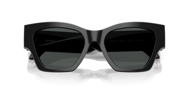 Versace Womens Cat-Eye Square Sunglasses In Black