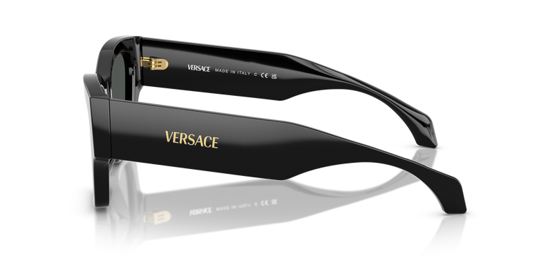 Versace Womens Cat-Eye Square Sunglasses In Black