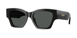 Versace Womens Cat-Eye Square Sunglasses In Black