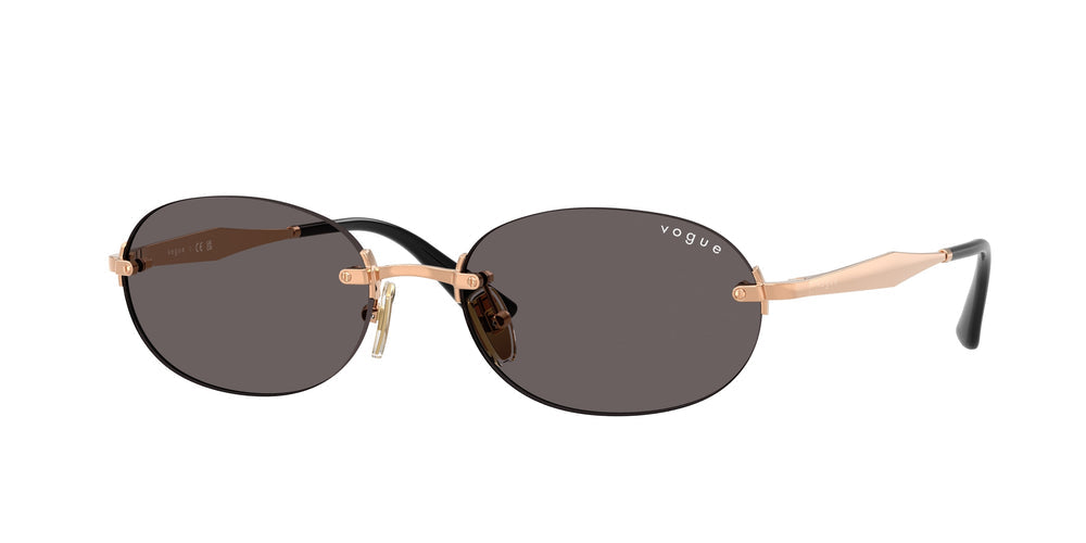 Vogue Womens Rimless Sunglasses In Gold