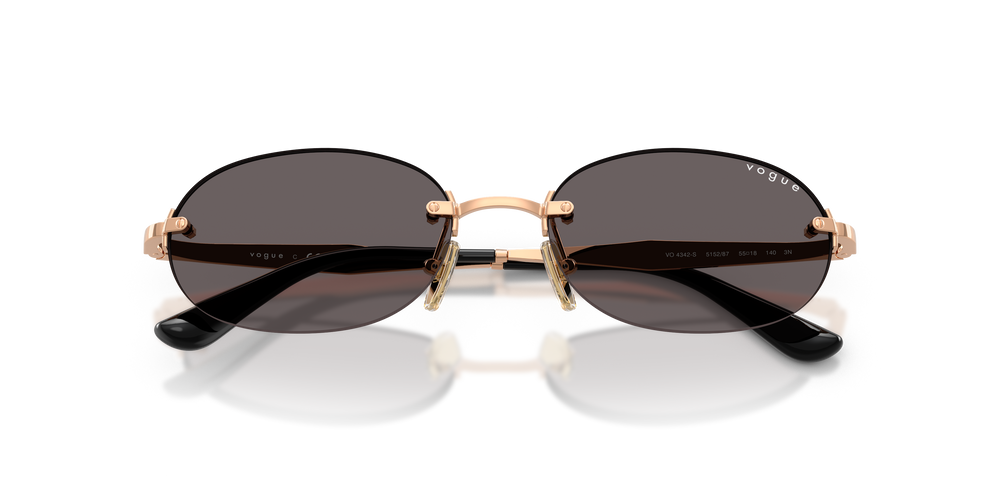 Vogue Womens Rimless Sunglasses In Gold