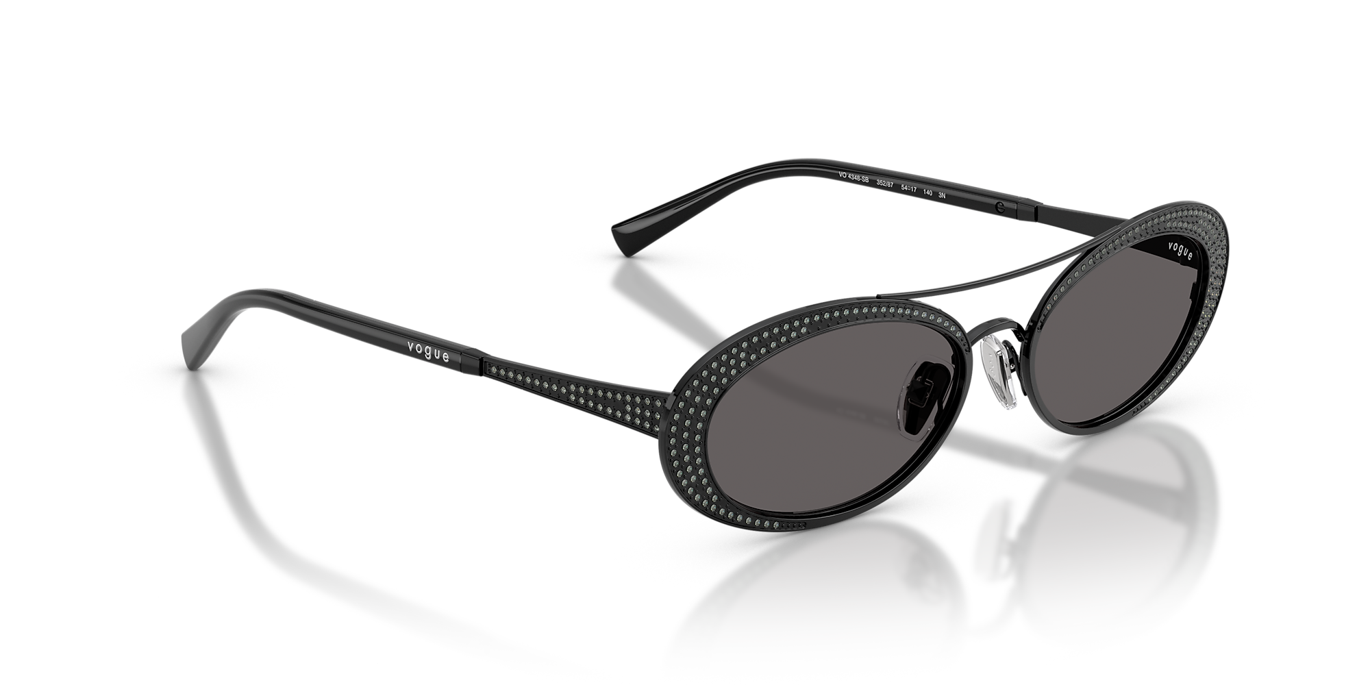 Vogue Oval Frame Sunglasses For Women In Black