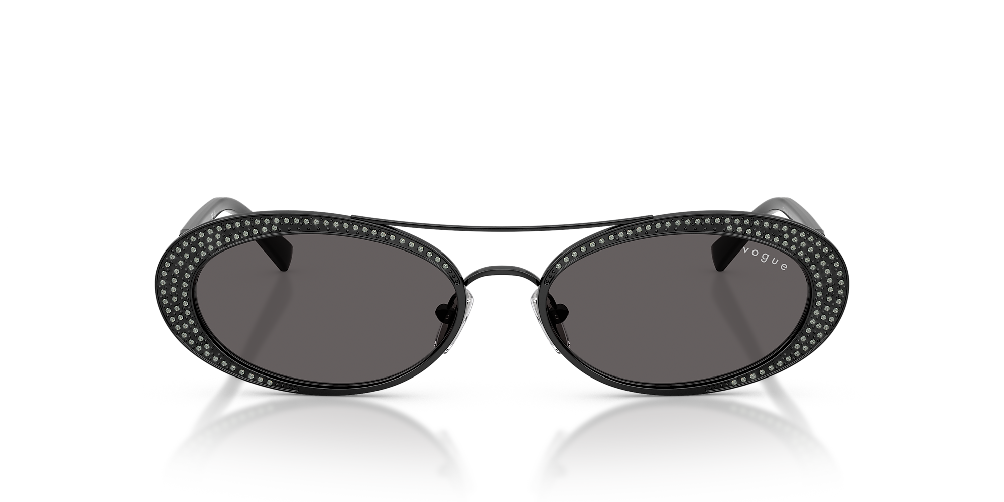Vogue Oval Frame Sunglasses For Women In Black