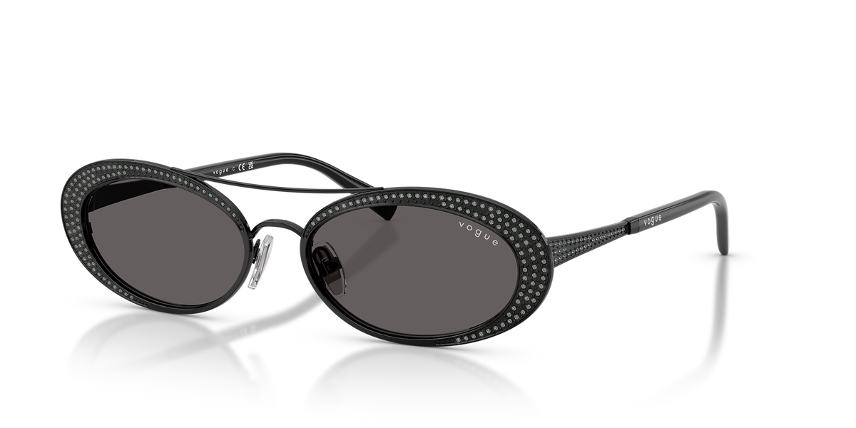 Vogue Oval Frame Sunglasses For Women In Black