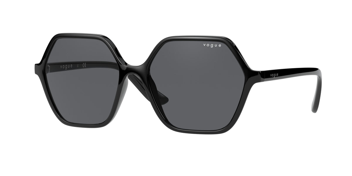 Vogue Hexagon Frame Sunglasses For Women In Black