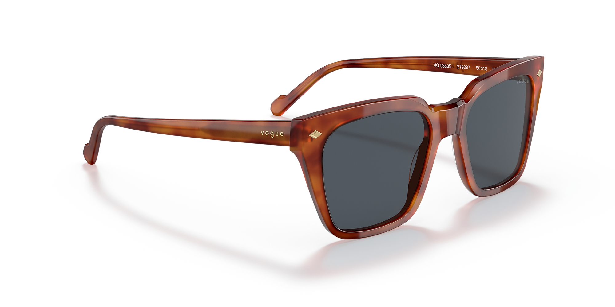 Vogue Grey Lens Sunglasses For Women In Rust