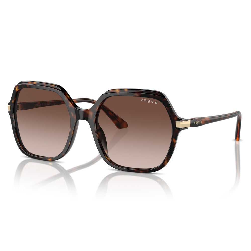 Vogue Square Oversized Womens Sunglasses In Dark Havana