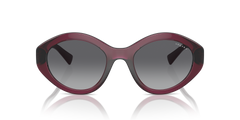Vogue Round Frame Sunglasses In Transparent Cherry