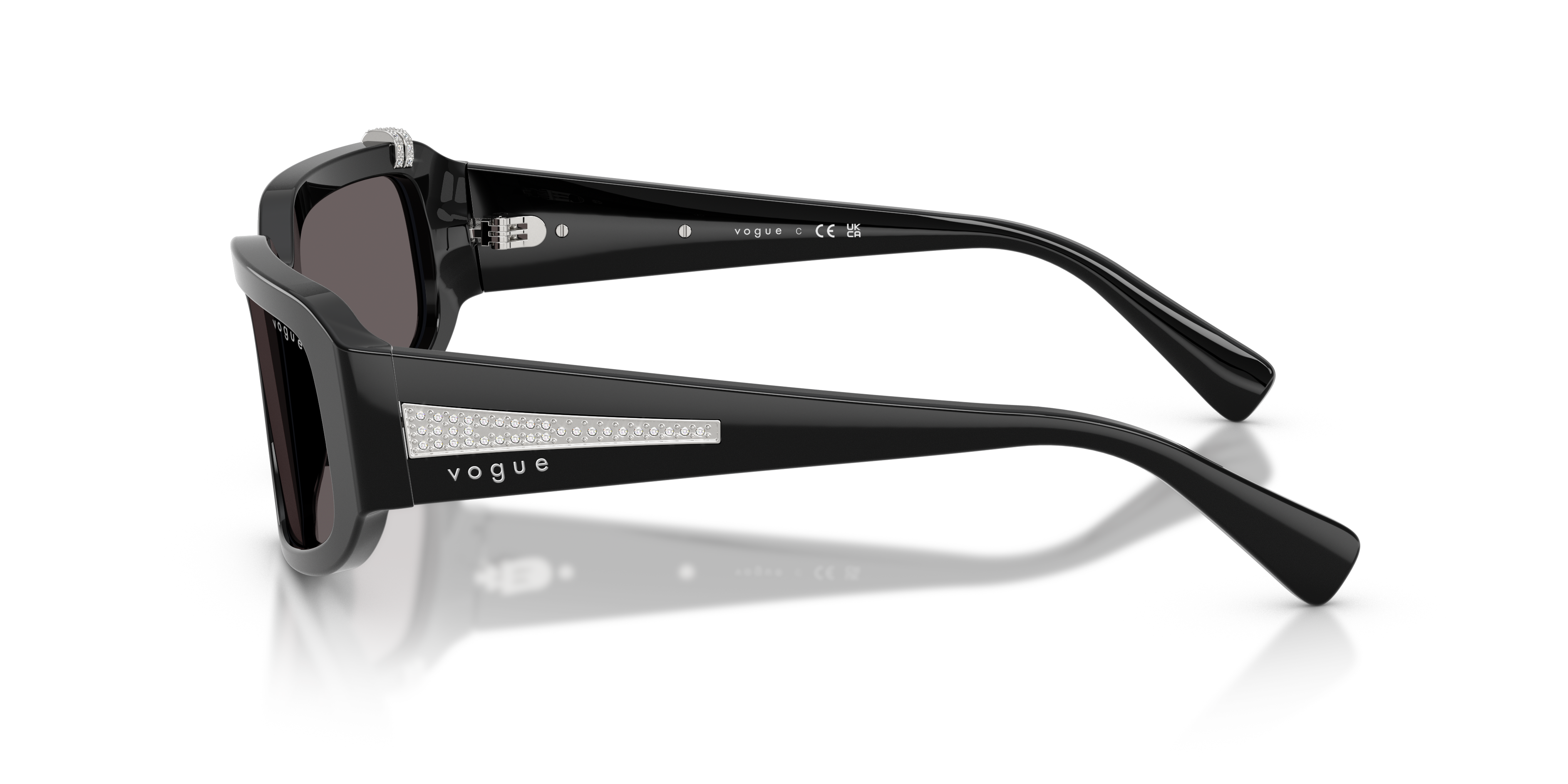 Vogue Sunglasses with Bling For Women In Black