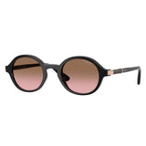 Vogue Womens Round Frame Sunglasses In Black & Rose Gold