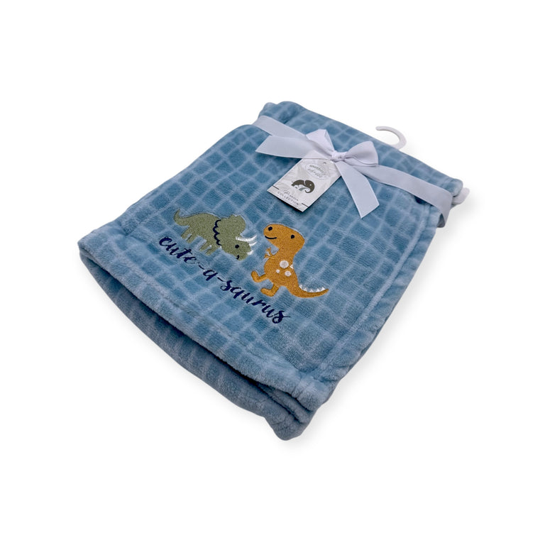 Mother's Choice Boys Dino Printed Flannel Blanket In Bue