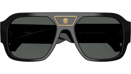 Versace Unisex Medusa Pilot Sunglasses In Black