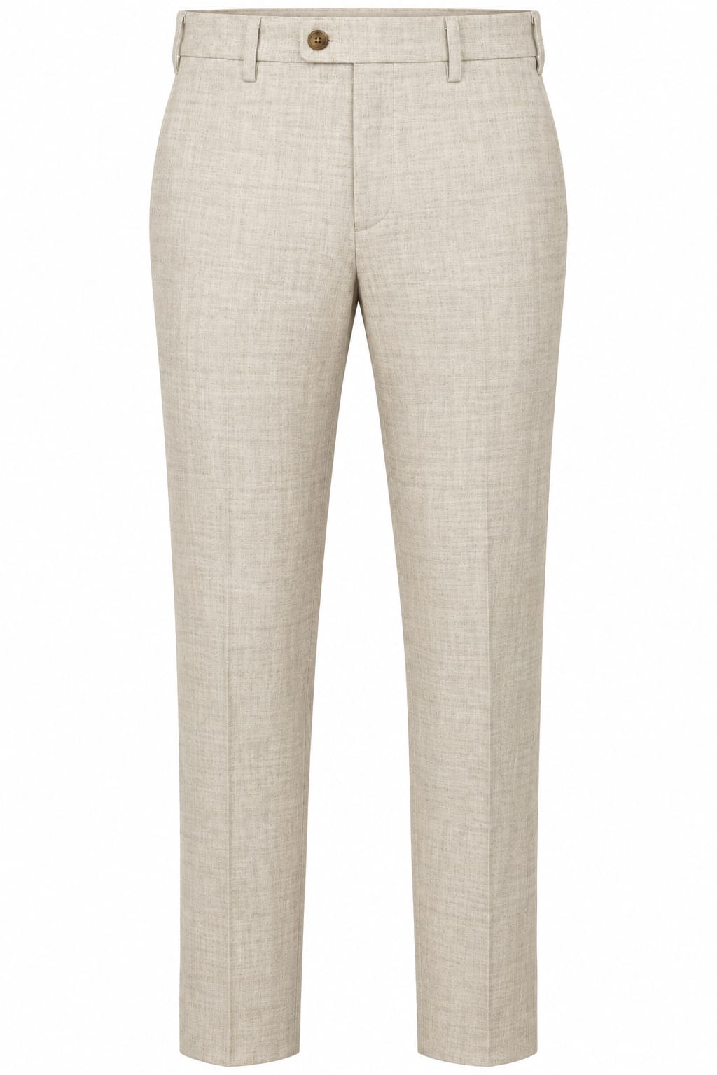 Polo Mens Custom Fit Linen Trouser In Stone