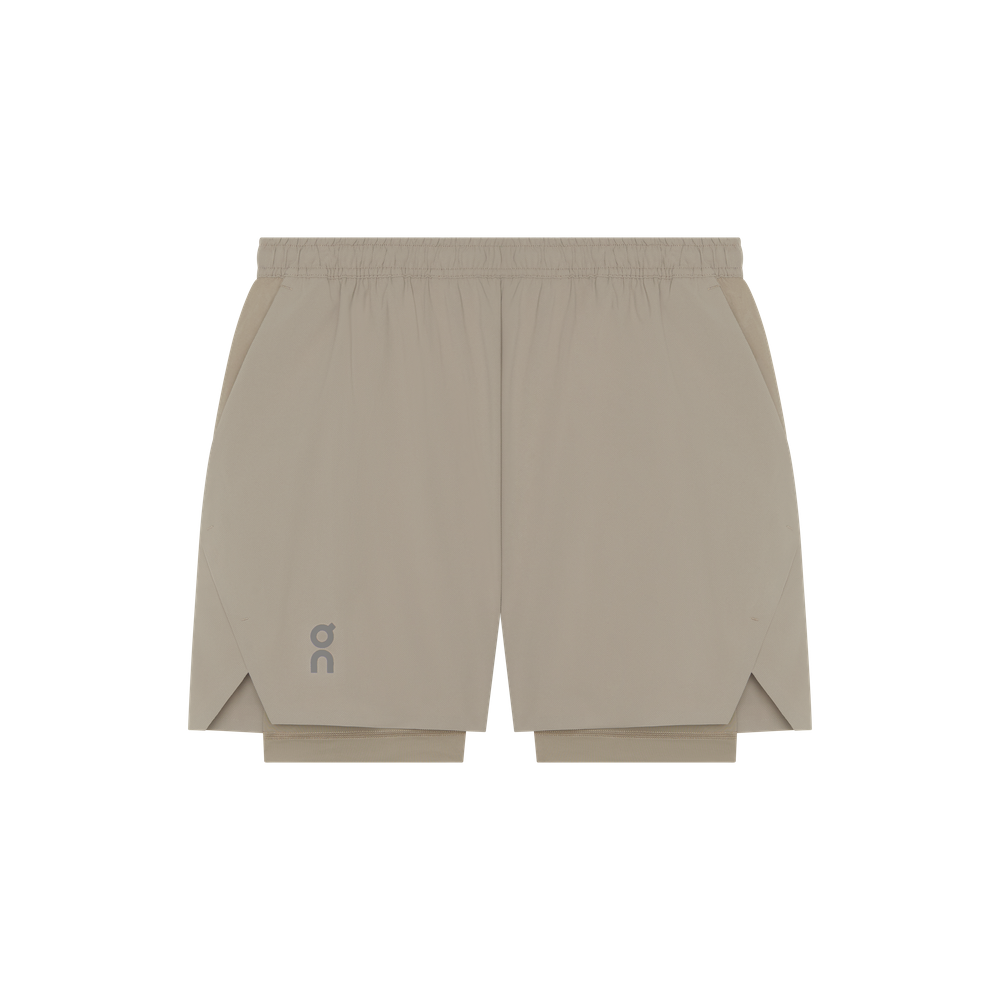 On Mens Cloud 2in1 Train Shorts In Clay