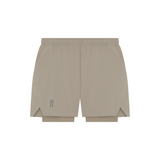 On Mens Cloud 2in1 Train Shorts In Clay