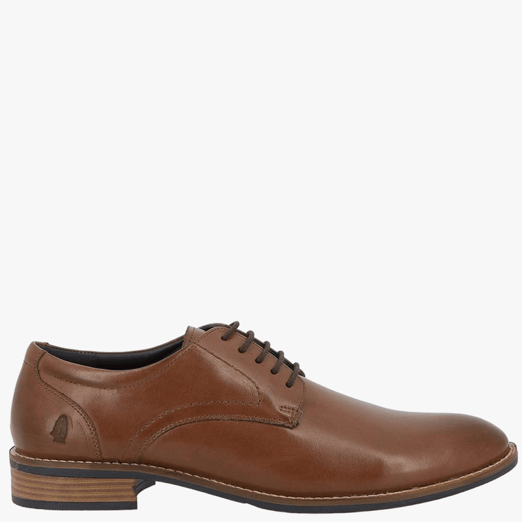 Hush Puppies Mens Rowan Leather Shoes Brown