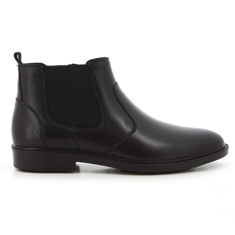 Hush Puppies Mens Isadore Leather Boots In Black