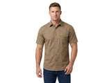 Sniper Mens Adventure Short Sleeve Shirt In Taupe