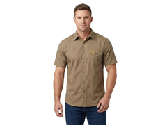 Sniper Mens Adventure Short Sleeve Shirt In Taupe