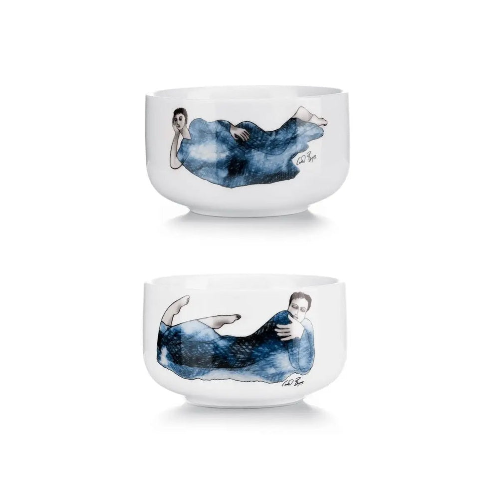 Carrol Boyes Indigo Girls Small Bowls Set of 2 In White