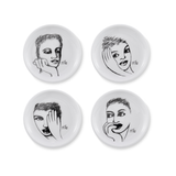 Carrol Boyes Sketchbook Set Of 4 Rimmed Coasters In White