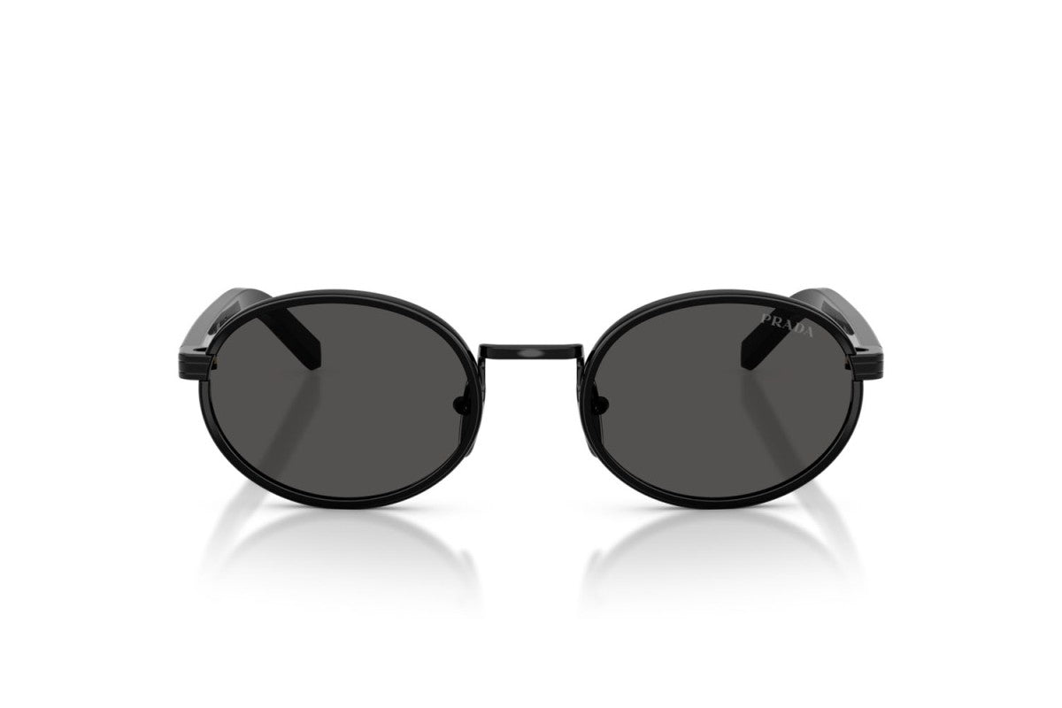 Prada Womens Round Sunglasses In Black