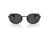 Prada Womens Round Sunglasses In Black