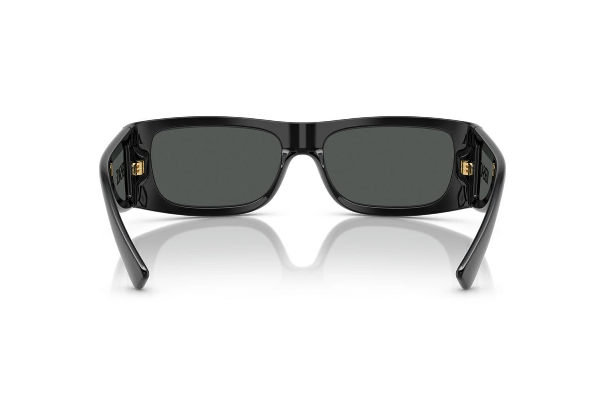 Versace Rectangular Unisex Sunglasses In Black