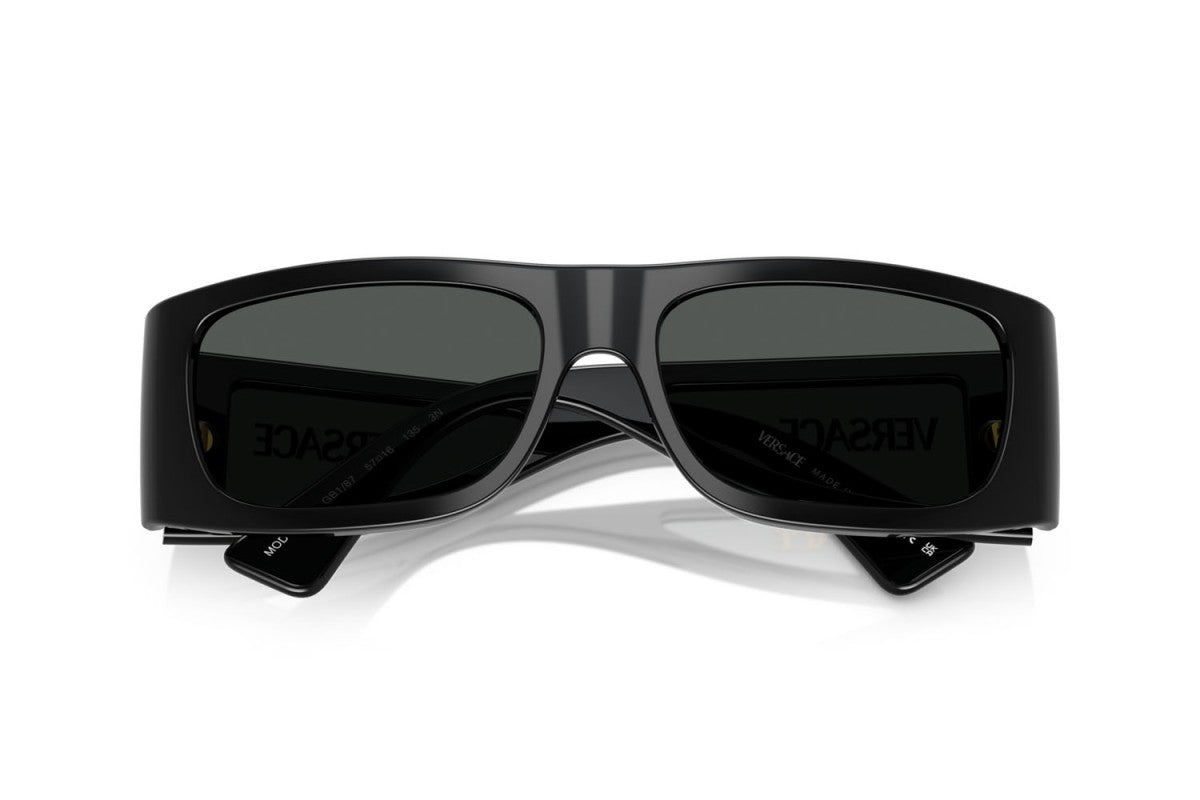 Versace Rectangular Unisex Sunglasses In Black