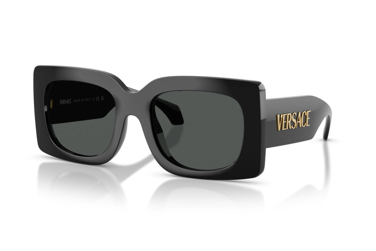 Versace Signature Womens Square Sunglasses In Black