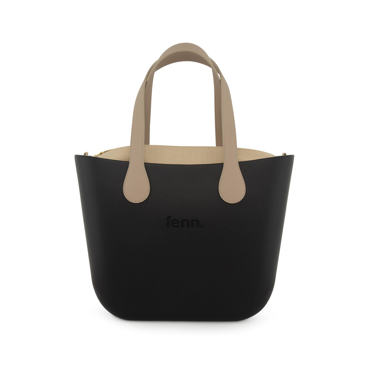Fenn Plain Stone Handbag In Black