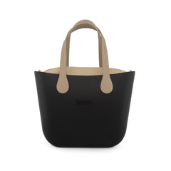 Fenn Plain Stone Handbag In Black