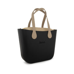 Fenn Plain Stone Handbag In Black
