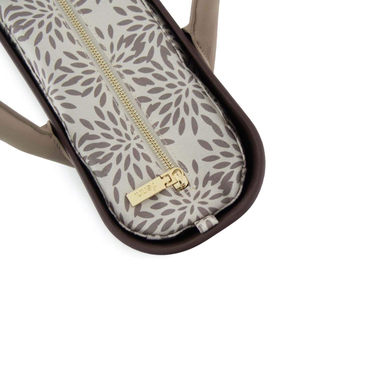 Fenn Light Stone Handle Tote Bag In Chocolate