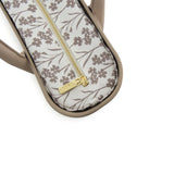 Fenn Gold Zip Stone Handle Tote Bag In Stone