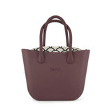 Fenn Gold Zip Printed Canvas Tote Bags In Purple