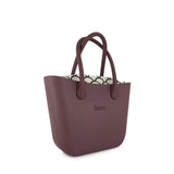 Fenn Gold Zip Printed Canvas Tote Bags In Purple