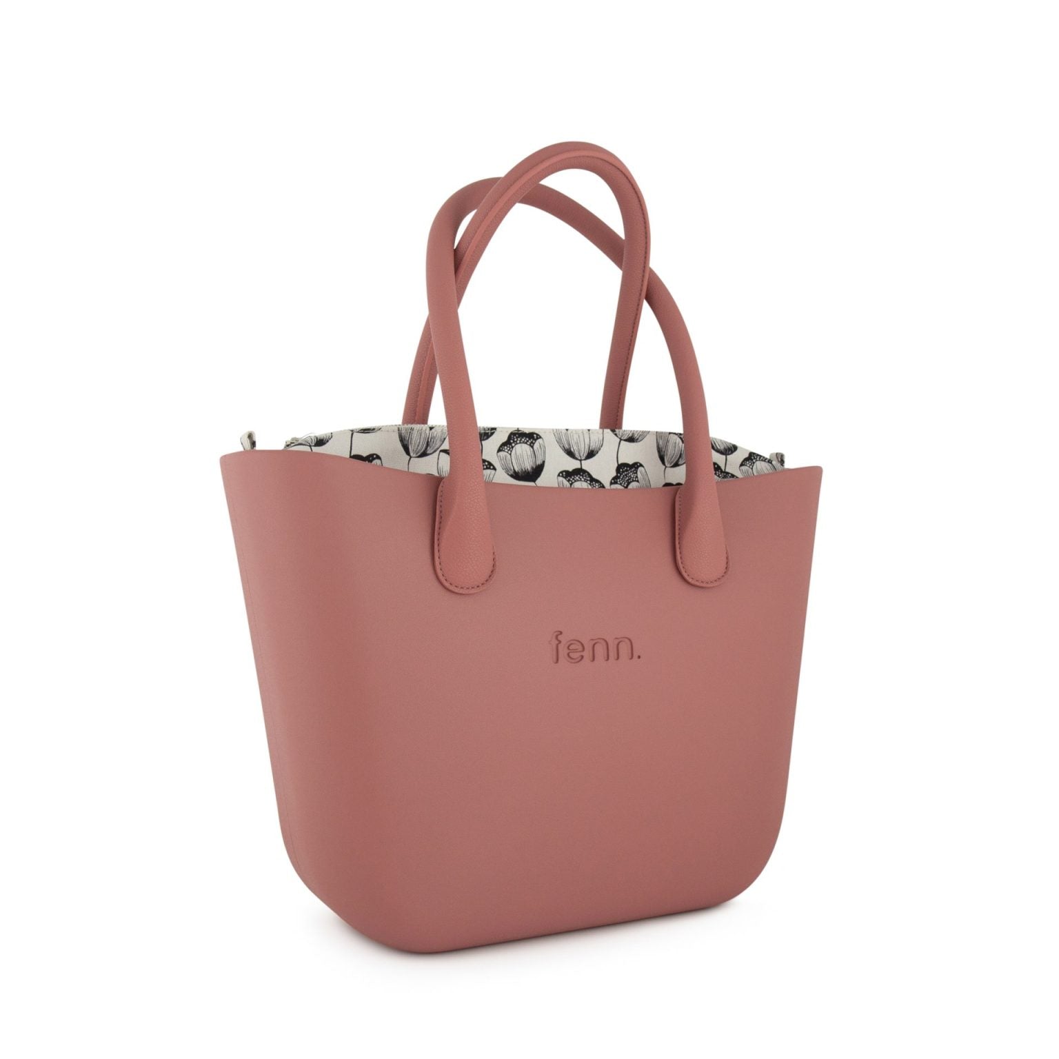 Fenn Silver Zip Pink Handle Tote Bag In Pink