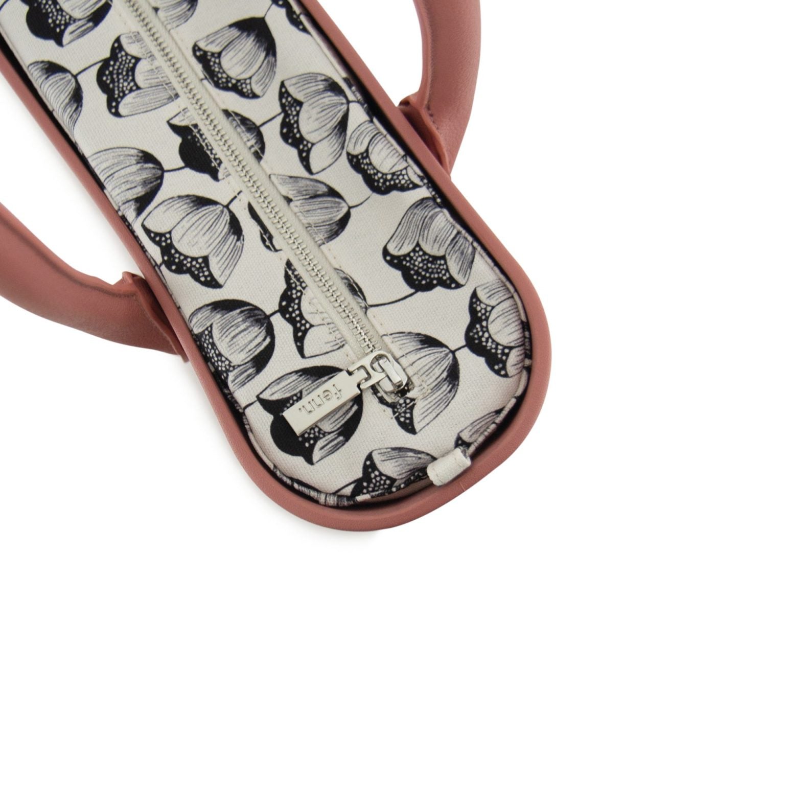 Fenn Silver Zip Pink Handle Tote Bag In Pink