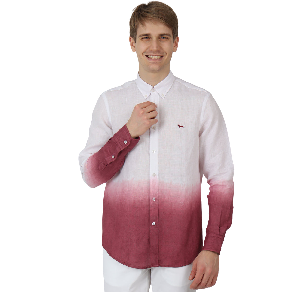 Harmont & Blaine Crn567013370N  Shirt White & Burgandy