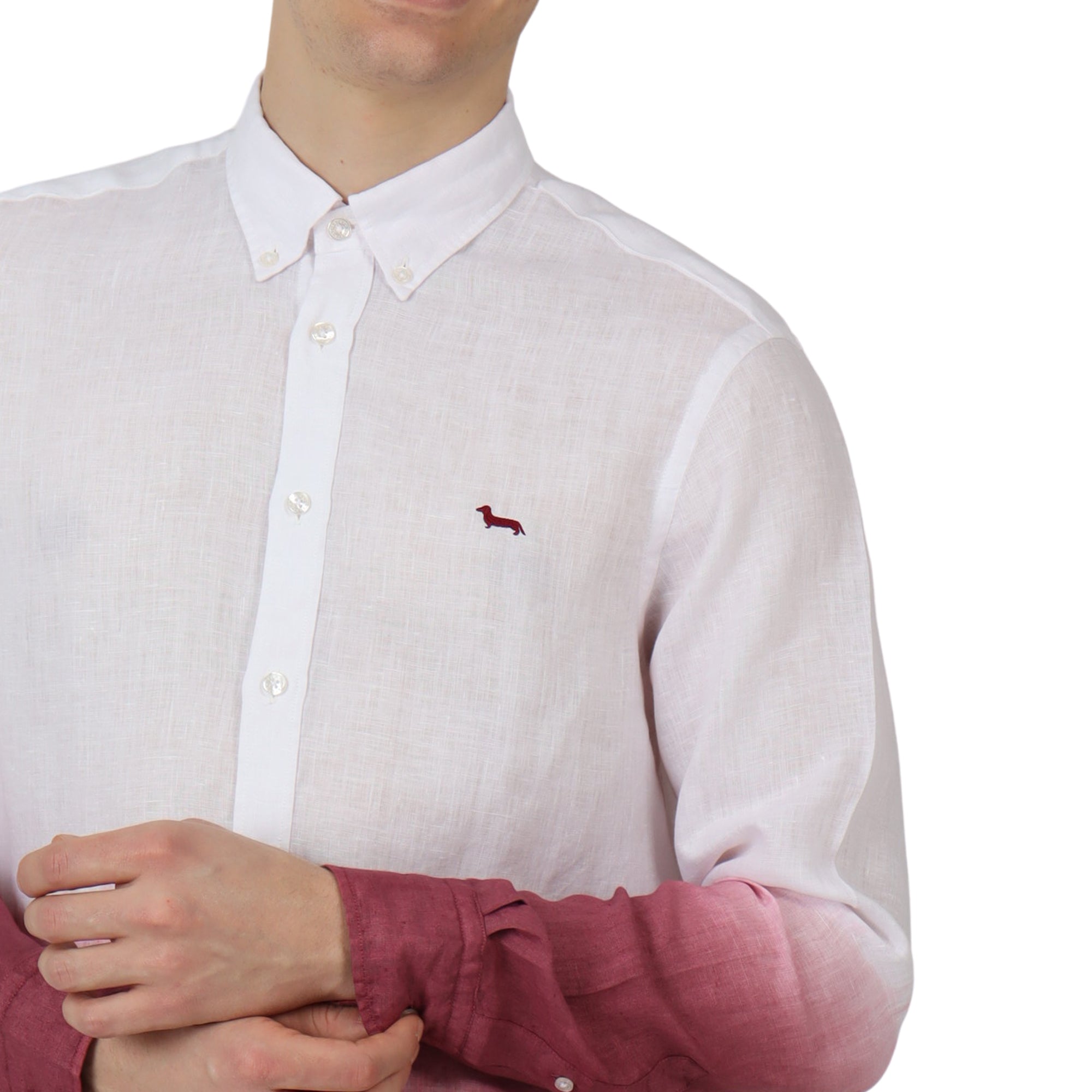 Harmont & Blaine Crn567013370N  Shirt White & Burgandy