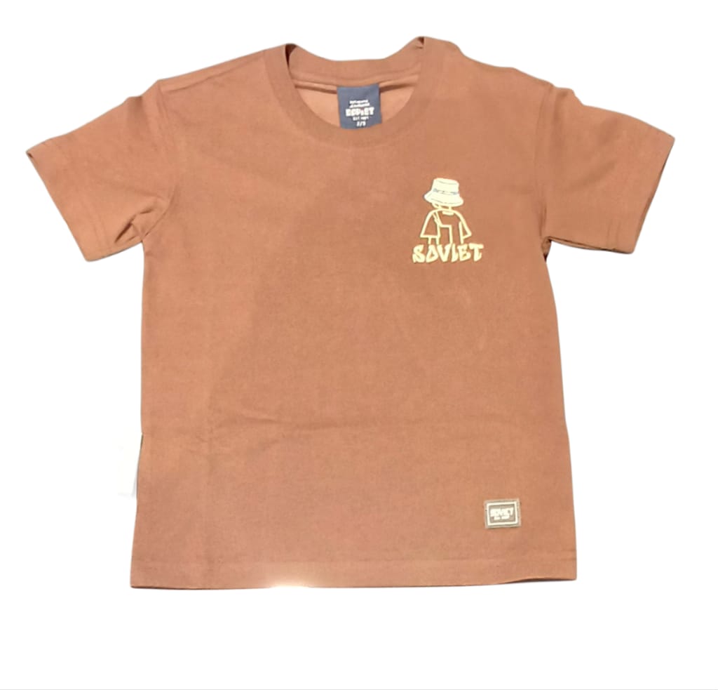 Soviet Boys Short Sleeves Liam Crew Neck T-Shirt In Chocolate