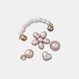 Crocs 10013133 Dainty Pearl Jewelry 5Pc Plugs Neutral
