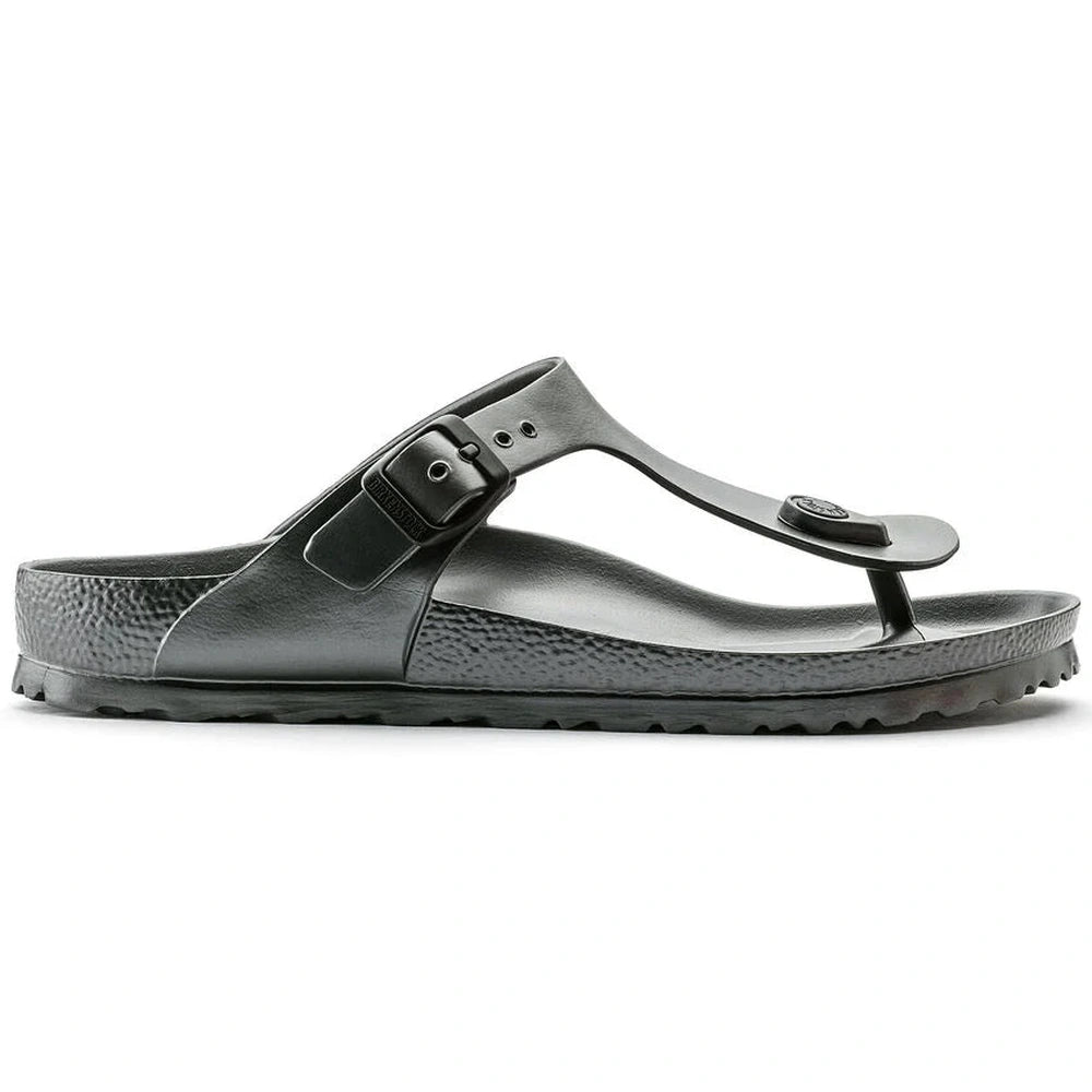 Birkenstock Mens Gizeh Eva Metallic Shoes In Anthracite
