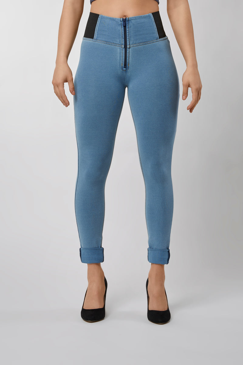Freddy Womens Wrup High Waist Jeans In Light Blue