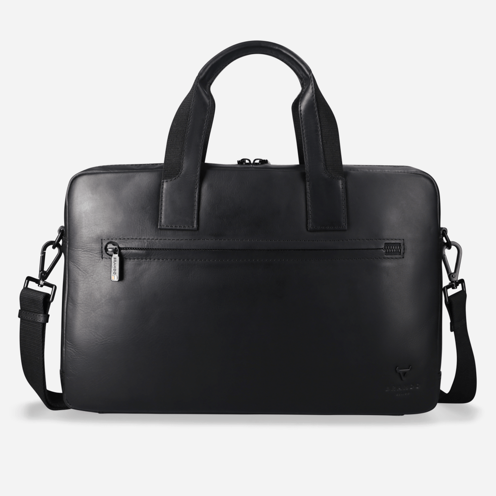 Brando James 15" Slimline Laptop Bag In Black