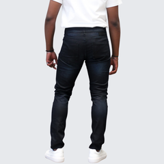 Pure Premium Mens Wax Jeans In Blue Black